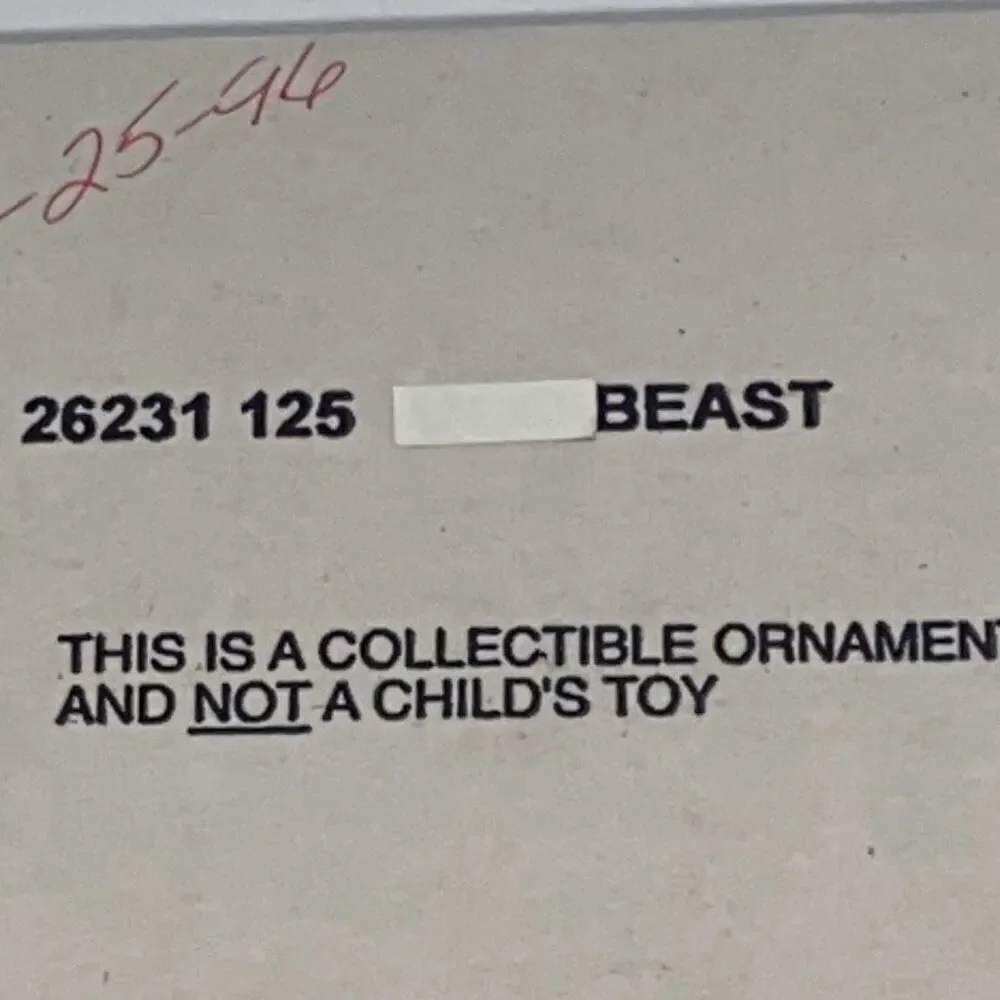 Disney Beast Humming Birds Beauty And‎ The Beast Collectible Hanging Ornament